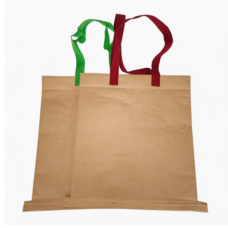 Eco Friendly Kraft Paper Woven Shopping Bag